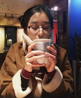 ☕ COFFEE 커피, 음료, 음료, 여자, 카페, 머그컵 telegram sticker