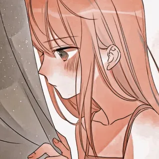 🦔 Anime, Dziewczyna, Kreskówka, Postać, Ilustracja, Różowy telegram sticker