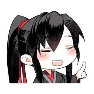 ☝️ Anime, Chibi, Niedlich, Charakter, Person, Illustration telegram sticker