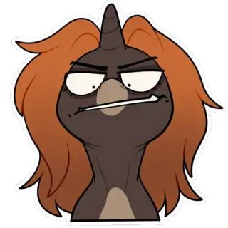 😠 Dessin animé, Personnage, Autocollant, Drôle, Idiot telegram sticker