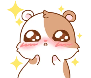 😳 Hamster, niedlich, Tier, kawaii, Glitzer telegram sticker