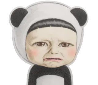 👻 熊猫, 婴儿, 伤心, 可爱, 动物, 服装 telegram sticker