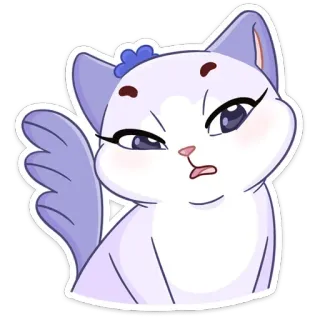 😒 chat, autocollant, mignon, animal, dessin animé whatsapp sticker