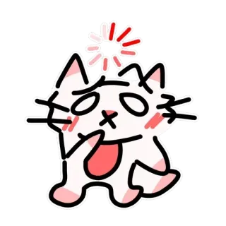 ❓ gatto, caricamento, errore, animale, adesivo, cartone animato telegram sticker