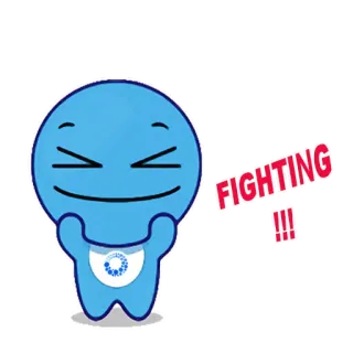 😋 FIGHTING!!! Cartone animato, Personaggio, Lotta, Incoraggiamento, Supporto, Allegria telegram sticker