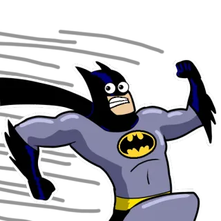 🏃 Batman ซูเปอร์ฮีโร่, การ์ตูน, ภาพยนตร์การ์ตูน, ค้างคาว, ดีซีคอมิกส์, ศาลเตี้ย telegram sticker