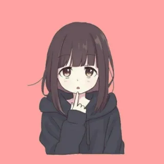 🤔 アニメの女の子, 漫画, 可愛い, マンガ, イラスト, ポートレート telegram sticker