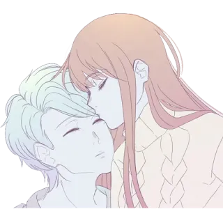 ❤️ amore, coppia, bacio, romanticismo, affetto, anime, manga telegram sticker