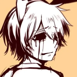 🌟 anime, crying, tears, sad, character, manga telegram sticker