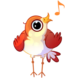 🐥 Vogel, süß, Tier, Illustration, Cartoon whatsapp sticker