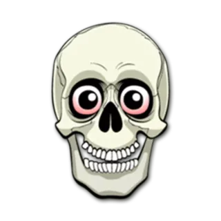 😀 crâne, anatomie, squelette, mort, effrayant, Halloween whatsapp sticker