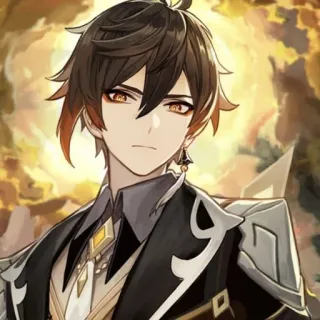 🍵 Zhongli Genshin Impact Anime, Genshin Impact, Zhongli, Gra wideo, Postać, Gra telegram sticker