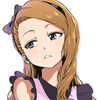 😏 Anime, Ragazza, Maid, Carino, Cartone animato, Personaggio, Sticker whatsapp sticker