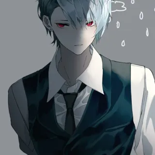 🌊 Anime, Ragazzo, Personaggio, Disegno, Illustrazione whatsapp sticker