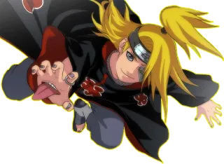 😗 Deidara Naruto 애니메이션, 만화, 데이다라, 나루토, 캐릭터, 아트 telegram sticker