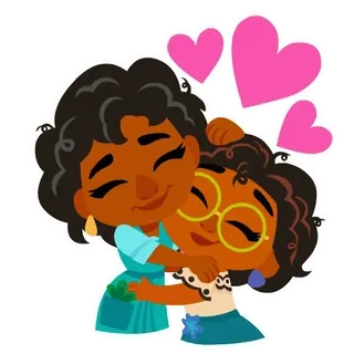 🤗 Cartone animato, Abbraccio, Amore, Famiglia, Carino, Affetto, Amicizia whatsapp sticker