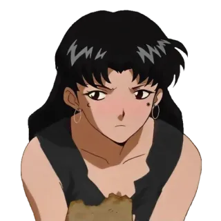☺️ Misato Katsuragi Neon Genesis Evangelion Anime, Misato Katsuragi, Evangelion, Cartoon, Charakter telegram sticker