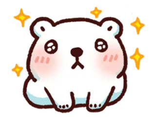😍 곰, 귀여운, 카와이, 스티커, 동물, 만화 telegram sticker