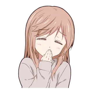 ☺️ anime, cartoon, girl, sad, character, cute telegram sticker