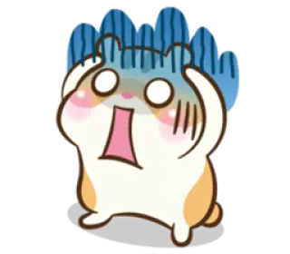 😱 仓鼠, 卡通, 可爱, 害怕, 焦虑, 震惊 telegram sticker