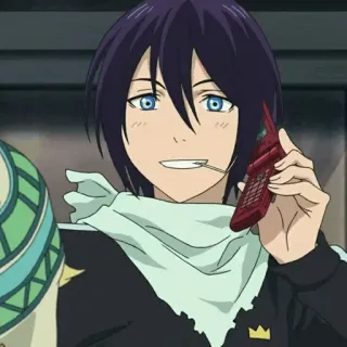 💎 Yato Noragami Anime, Charakter, Gott, Handy, Lächeln, Manga telegram sticker