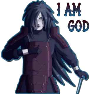 😒 Madara Naruto I AM GOD Anime, Madara, Naruto, Personagem, Ninja telegram sticker