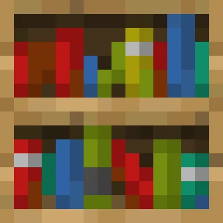 📚 minecraft, книжная полка, блок, видеоигра, книги telegram sticker