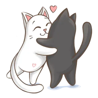 🐱 cat, hug, love, animals, cute telegram sticker