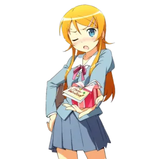 ❤ Happy Valentine! Anime, Chica, San Valentín, Regalo, Lindo telegram sticker