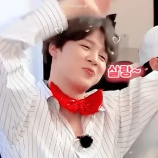 🍼 살랑~ corazón, lindo, coreano, persona, hombre whatsapp sticker
