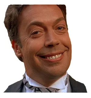 😁 Tim Curry ator, sorriso, retrato, rosto whatsapp sticker