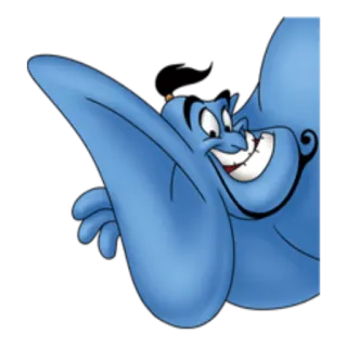 😱 Genie Aladdin Cartoon, Disney, Dschinni, Aladdin, Figur whatsapp sticker