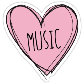 💖 MUSIC music, heart, pink, love, song, melody, entertainment telegram sticker