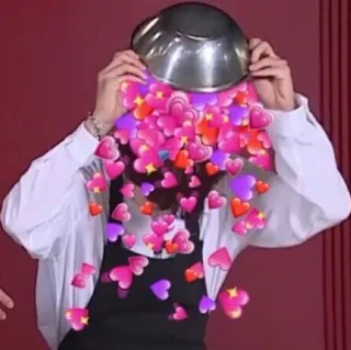 💕 hearts, love, affection, bowl, pouring, pink, purple telegram sticker