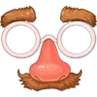 🥸 Verkleidung, Brille, Nase, Schnurrbart, Augenbrauen, lustig, Requisiten, Kostüm telegram sticker
