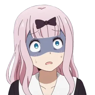 😨 Chika Fujiwara Kaguya-sama: Love Is War Anime, Chika Fujiwara, Kaguya-sama, Choqué(e), Surpris(e), Effrayé(e), Expression telegram sticker