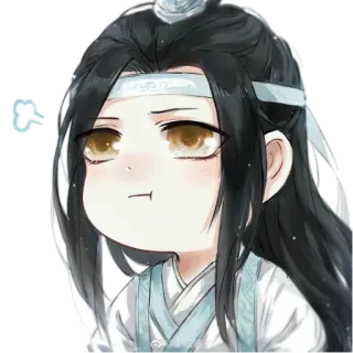 🏵 Lan Zhan The Untamed Chibi, Cinese, Animazione, Personaggio telegram sticker