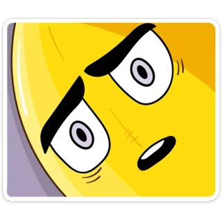 😲 Banane, traurig, Cartoon, Frucht, Aufkleber telegram sticker