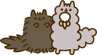 🍦 Katze, Kätzchen, Tier, süß, Cartoon telegram sticker