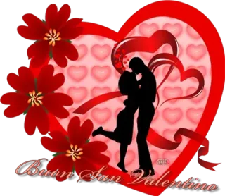 ❤️ Buon San Valentino Saint-Valentin, amour, couple, fleurs, coeur telegram sticker