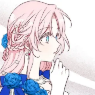 🍭 อนิเมะ, มังงะ, ผู้หญิง, ภาพเหมือน, ผมสีชมพู, การ์ตูน telegram sticker