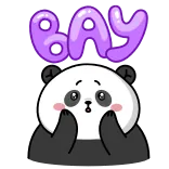 🤩 BAY แพนด้า, น่ารัก, คาวาอิ, สัตว์, สติกเกอร์ telegram sticker