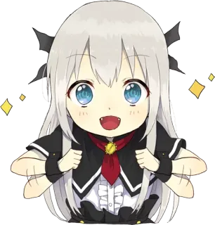 💗 anime, cute, girl, cartoon, character, sparkles telegram sticker