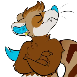 😠 Furry, Animal, Dessin animé, Anthropomorphe, Loutre, Mignon whatsapp sticker