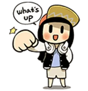 👊 what's up Desenho animado, Personagem, Saudação, Fofo, Adesivo telegram sticker