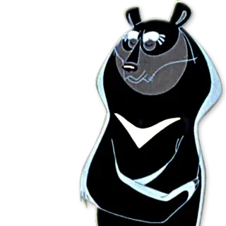 😐 oso, animal, fauna, dibujos animados telegram sticker