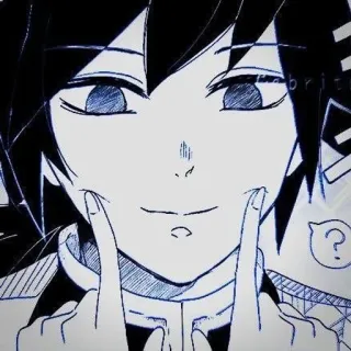 🙂 Giyu Tomioka Demon Slayer Anime, Demon Slayer, Giyu Tomioka, tersenyum, Manga, Karakter telegram sticker