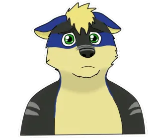 😢 Furry, Antropomórfico, Triste, Cachorro, Animal, Desenho animado telegram sticker