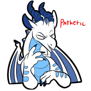 😈 Pathetic 龙, 幻想, 卡通, 动物, 生物 telegram sticker