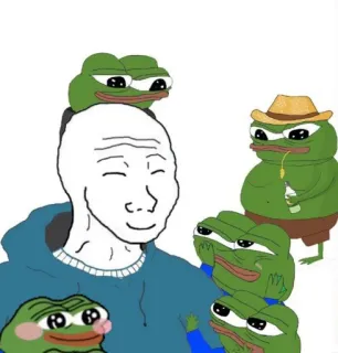 😊 Pepe the Frog pepe, żaba, mem, mem internetowy, smutna żaba, feels guy telegram sticker